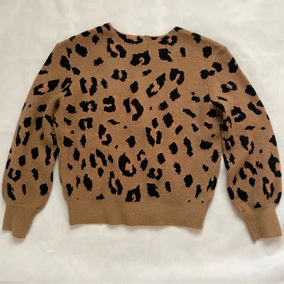 Guess - Women leopard print V-Neck knitted sweater- XL - Picture 6 of 7